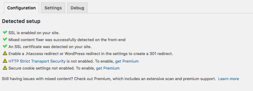 configuração de instalação SSL